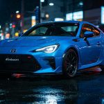 丰田Celica混动跑车夜景,经典日系性能车回归