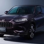 本田ZR-V e:HEV混动SUV，深紫色车身，日本改款车型