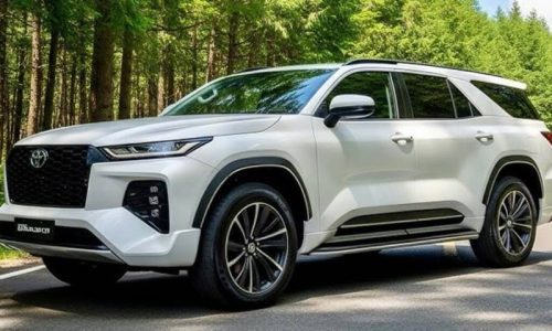 2026款丰田Grand Highlander三排座SUV，白色车身，森林户外场景