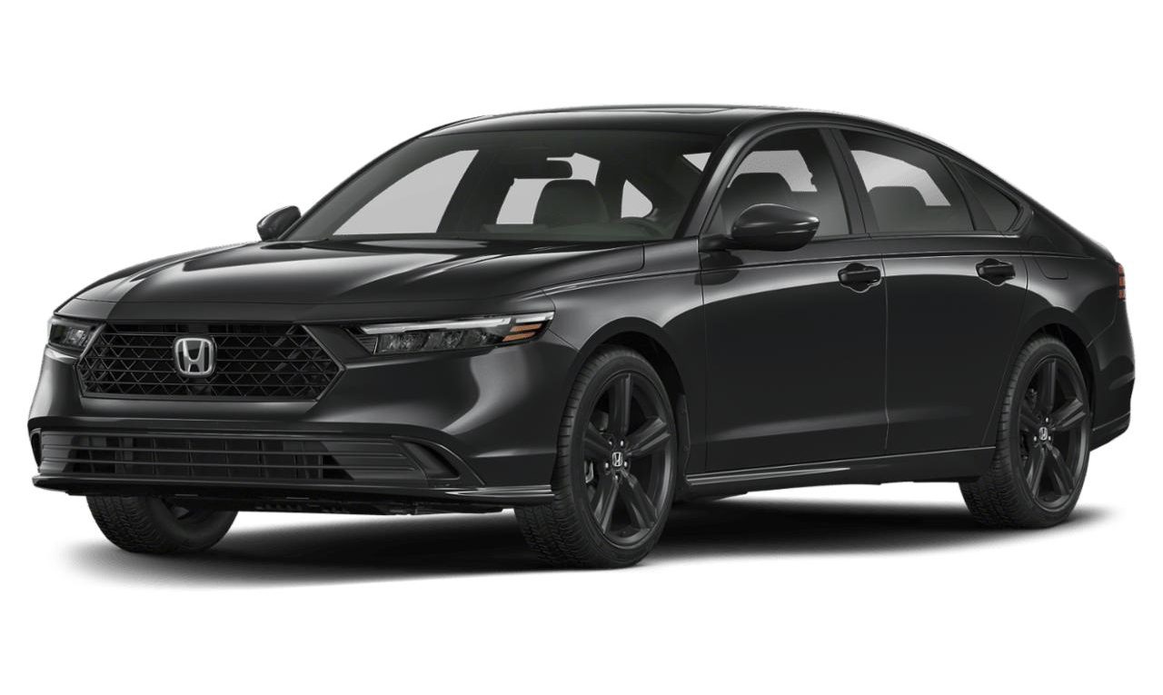 2026款本田雅阁Accord混动轿车，黑色车身，双电机混动系统